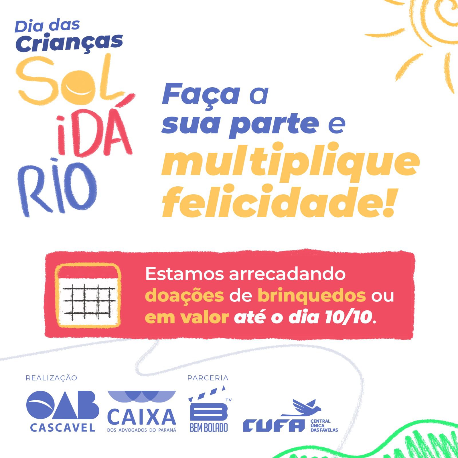 OAB Cascavel arrecada brinquedos para o Dia das Crianças